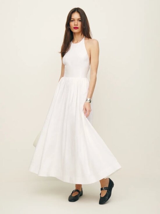 Reformation Dresses & Skirts - Reformation Percy Linen Dress Ivory - Size 6